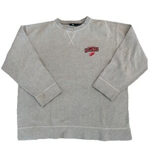 Detroit Red Wings Ribbed Crewneck Sweatshirt XL Pro Edge NHL Gray Pullover